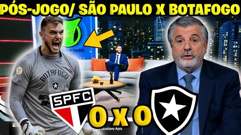 PÓS JOGO SÃO PAULO X BOTAFOGO LIDER INVICTO NO BRASILEIRÃO 100