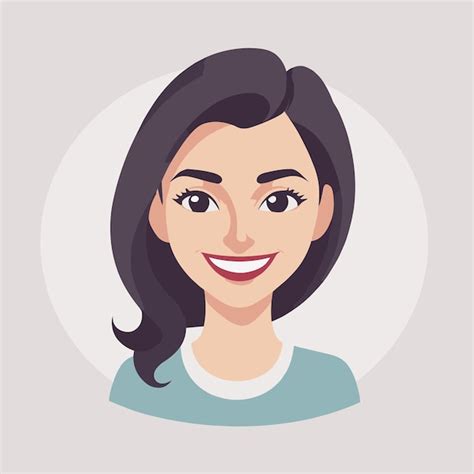 Ilustración vectorial del perfil del avatar de una mujer linda Vector