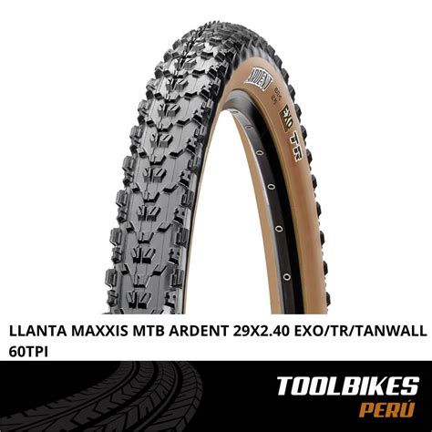 LLANTA MAXXIS MTB ARDENT 29X2 40 EXO TR TANWALL 60TPI