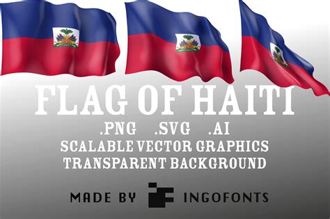 Waving Flag Of Haiti Graphic By Ingofonts Creative Fabrica