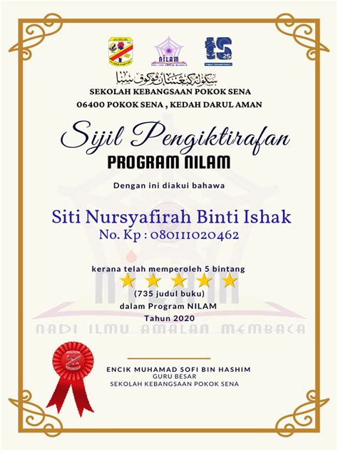 Sijil Nilam Simple Gold Edit Pdf