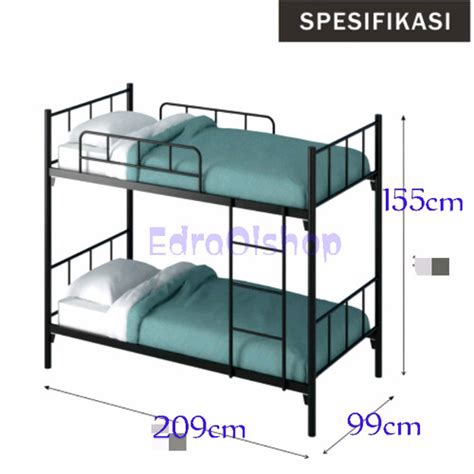 Jual Ranjang Besi Susun Tingkat Murah Upper Bunk Bed Bagus