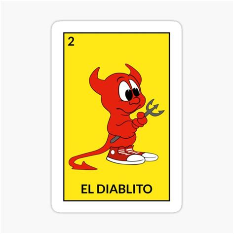 Mexican Loteria Shirts And Ts El Diablito Sticker For Sale By