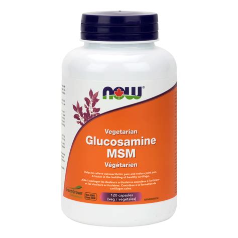 Vegetarian Glucosamine And Msm Veg Capsules Now Foods Canada