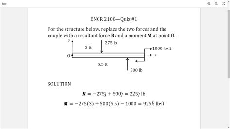 Solved Simple Moment Problem Question I Understand How To Chegg