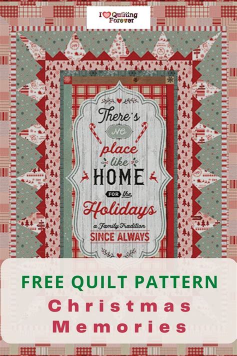 A Christmas Quilt Pattern With The Words Free Quilt Patterns For