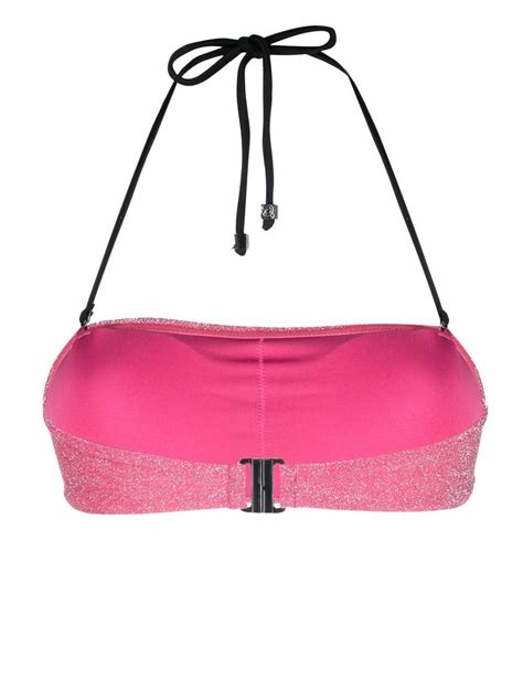 Karl Lagerfeld Ikonik Lurex Bandeau Bikini Top Farfetch