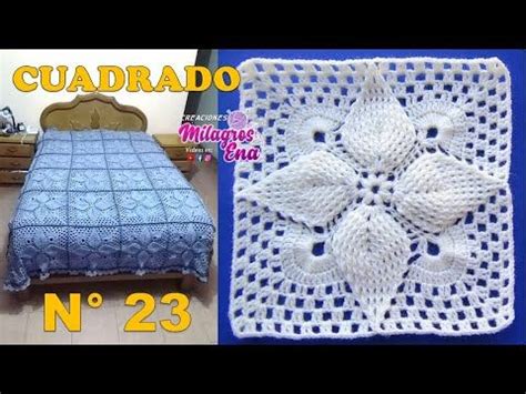 Cuadrado N Tejido A Crochet Hojas En Relieves Paso A Paso