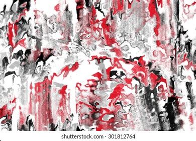 Red White Black Abstract Painting Stock Illustration 301812764 ...