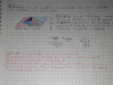 Dibuja En Tu Cuaderno Un Romboide Con Las Medidas Que Se Indican En La