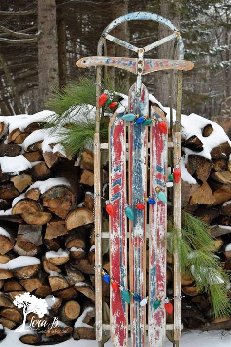 10 Ways To Decorate A Vintage Sled Lora B Create Ponder