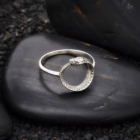 Ouroboros Ring With Snake On Front R Carolinabeadshop