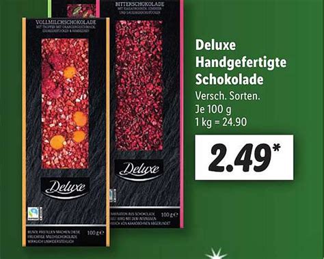 Deluxe Handgefertigte Schokolade Angebot Bei Lidl Prospekte De