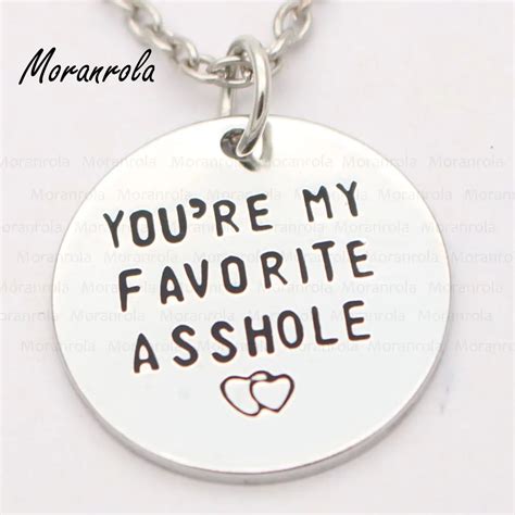 New Arried Youre My Favorite Asshole Copper Necklace And Keychain