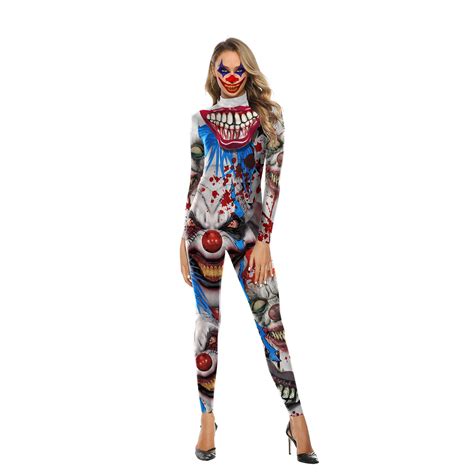 Halloween Adult Women 3d Print Clown Cospaly Costume Party Costumes