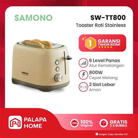 Jual Samono Bread Toaster Sw Tt Alat Pemanggang Roti Listrik W