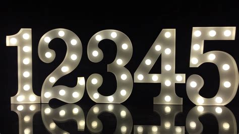 Metal White No Marquee Letter Marquee Number Light Up Etsy