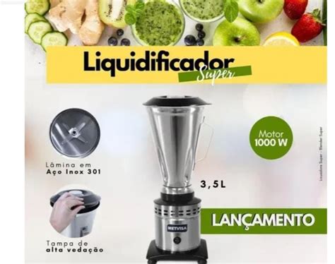 Liquidificador Alta Rotação 3 5 Litros Lar 4 Metvisa 220v Rio