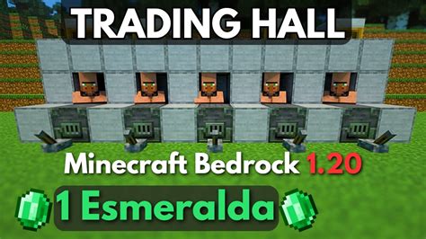 Trading Hall Super Facil Minecraft Bedrock Tutorial Youtube