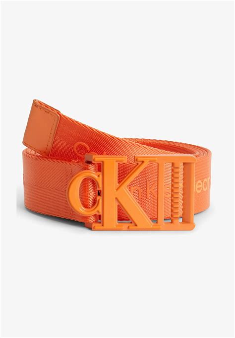 Calvin Klein Jeans Monogram Logo Bælter Vibrant Orange Orange