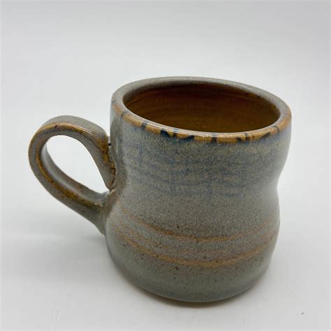 Handmade Rustic Warm Grey Speckled Pottery Mug Pottery Mugs Ceramics