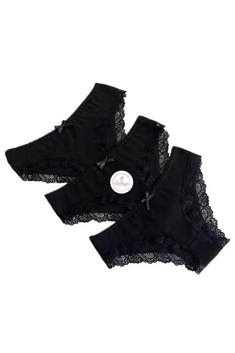 DONLİZZA Dantelli Bikini SİYAH Adet Fiyatı Yorumları