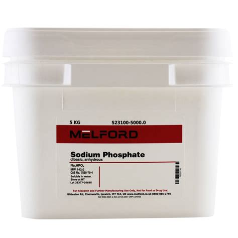 S23100 50000 Sodium Phosphate Dibasic Anhydrous 5 Kilograms