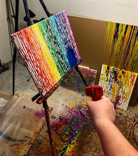 LGBTQ Pride Decor Rainbow Wedding Art Gay Pride Art Melted Etsy