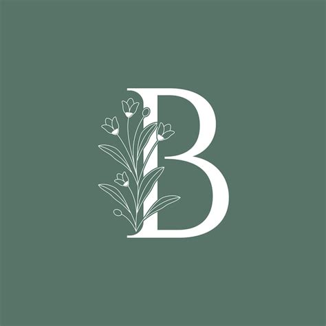 Premium Vector Floral Letter B Flower Font Decoration Botanical