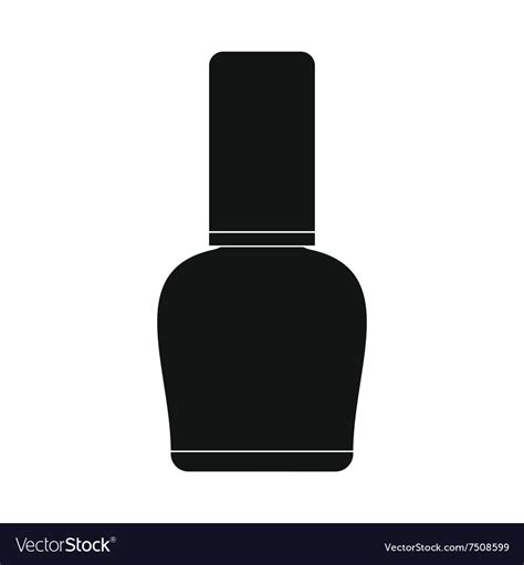 Nail Polish Bottle Black Simple Icon Royalty Free Vector