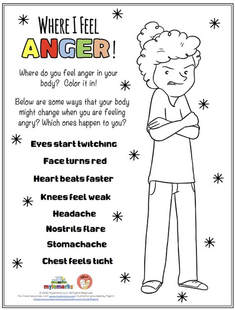 Anger Worksheets For Kindergarten Pdf