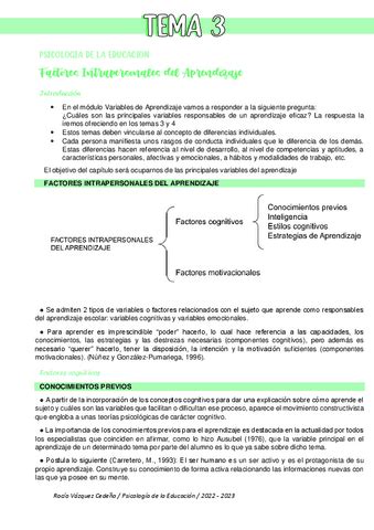 Tema 3 Psicologia De La Educacion Pdf