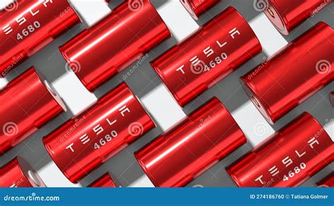 Lithium Ion Red Tesla Battery High Capacity Accumulator Cell