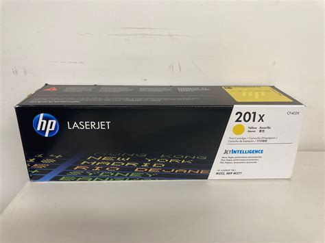 Genuine New Sealed HP CF402X 201X Yellow Toner Print Cartridge M252 MFP