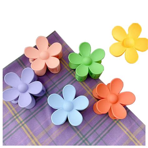 6 Stück Haarklammer Blume Sonwaha Haarspange Blume Claw Clips Flower