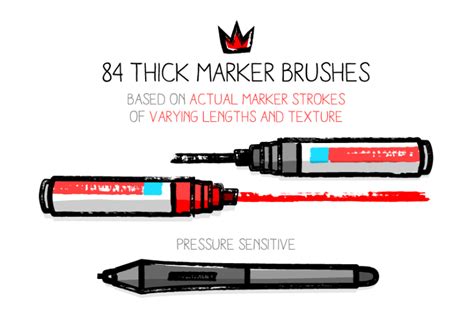 Ai Thick And Dry Marker Brushes By Side Project Thehungryjpeg