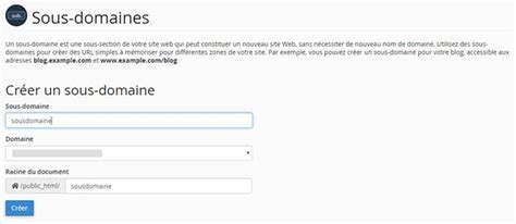Comment Cr Er Un Sous Domaine Avec Cpanel Hebergement