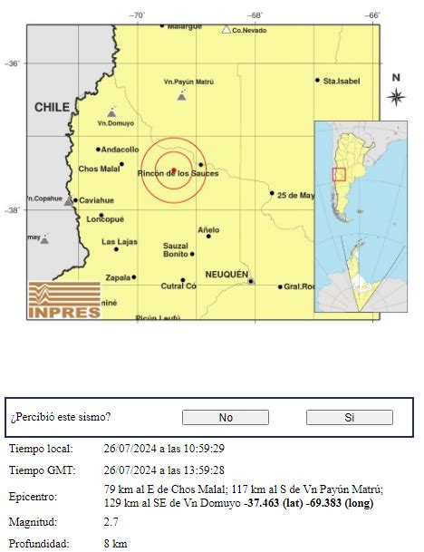 Se Registró Un Nuevo Sismo En Vaca Muerta Esta Vez Fue En Rincón De Los Sauces Diario Río Negro