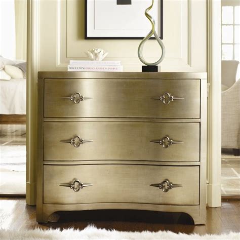 Hooker Furniture Sanctuary Three-Drawer Shaped Front Gold Accent Chest ...