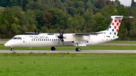 Croatia Airlines Dash Q Take Off At Bern Youtube