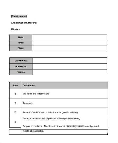 Best Meeting Minutes Template 27 Word Pdf Documents Download