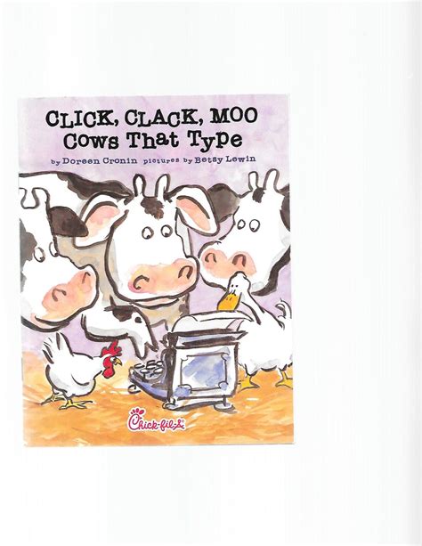 Click Clack Moo Cows That Type By Doreen Cronin Good Soft Cover