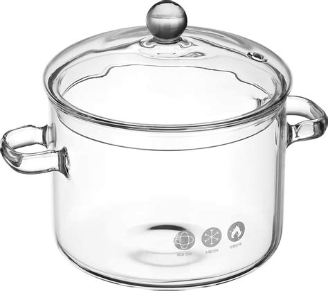 Amazon Yardwe Clear Glass Pot Glass Saucepan Cooking Pot Glass