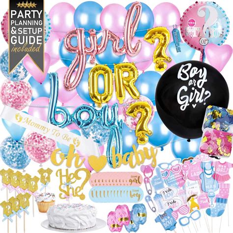 Buy Pcs Baby Gender Reveal Decorations Kit Boy Or Girl Gender