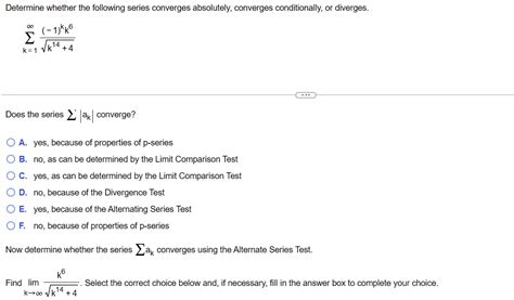 Solved Determine Whether The Following Series Converges Chegg