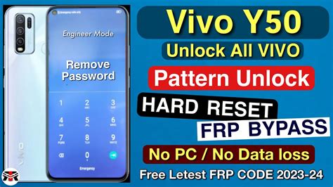 Vivo Y All Type Password Lock Pattern Lock Remove Ll Frp Bypass Ll