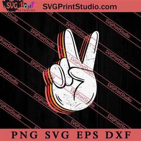 Hippie Peace Hand Sign Tie Svg Peace Hippie Svg Hippie Svg