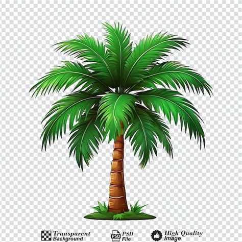 Palmera De Dibujos Animados Aislada Sobre Un Fondo Transparente