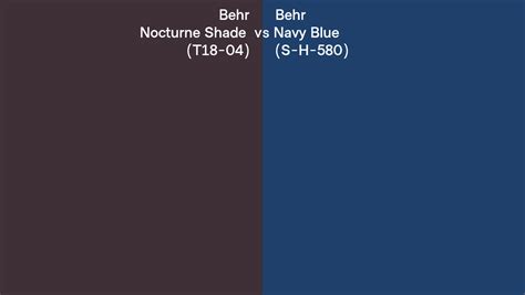 Behr Nocturne Shade Vs Navy Blue Side By Side Comparison