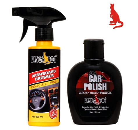 Kangaroo® Car Polish 125ml Dashboard Polish Spray 200ml Two Foam Pad